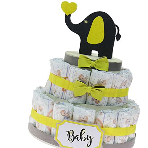Viale Magico Torta Pannolini Nascita – 30 Pannolini Huggies Con Cake Topper Nuvola, Idea Regalo Per Baby Shower