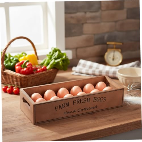 Soportes de madera para huevos de encimera con almacenamiento apilable y ranurado 7