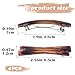 STSTR 4PCS French Barrette Hair Clips for Women, 2.56 Inch Small Tortoise Shell Hair Clip, Curved Glossy Thin Hair Flat Hair Accessories for Women (Black, White, Leopard Color, Amber)