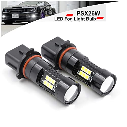 Nslumo Psx26W Led Fog Light Bulbs For 2015-2020 Chevy Tahoe Suburban 1500 Super Bright 6500K Xenon White 12278 H28W Canbus Led Fog Driving Lamp Bulb Assembly #TOP3
