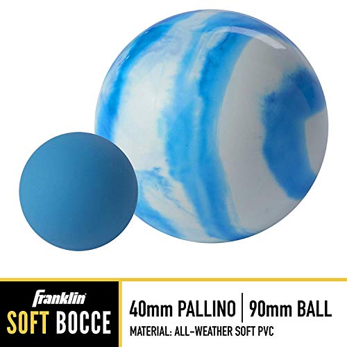 Image of Franklin Sports Bocce Ball Set - 8 All Weather Bocce Balls and 1 Pallino - Beach, Backyard Lawn or Outdoor Party Game - Professional, American, and Starter Set Options
