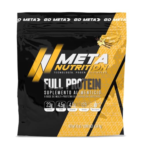 Full Protein, Meta Nutrition, 129 servicios,10 lb, Sabor vainilla.