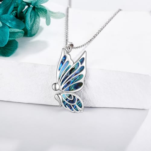 Butterfly Semicolon Necklace Sterling Silver Story Isnt Over Yet Mental Health Awareness Jewelry Gift for Women3