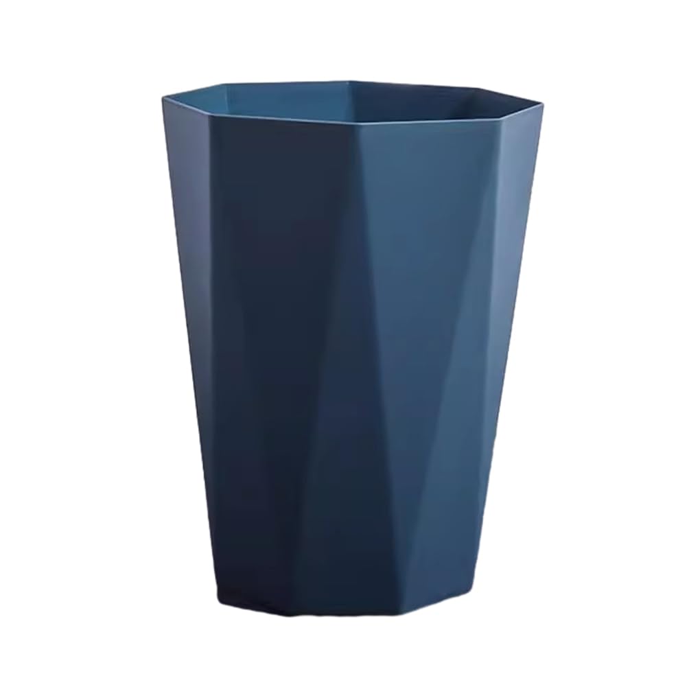 lmoikesz Neat Look Trash Can For Household Waste - Big Opening Antislid Bottom Kitchen Bedroom PP Office Home Easy Access, Dark Blue, L