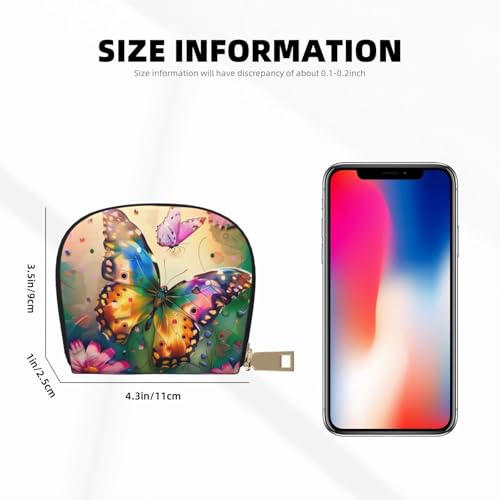 Beautiful Butterfly Printed Credit Card Wallet for Women Men Cute Zipper Card Cases Holder Mini Coin Purse with 12 Card Slots3