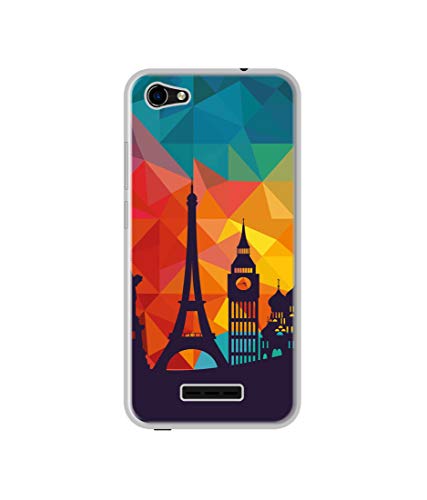 Image of Amazon Brand - Solimo Designer Colored Paris UV Printed Soft Back Case Mobile Cover for Lava Z61