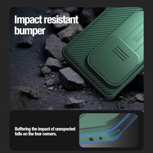 Coque OnePlus 13 antichoc verte en PC rigide et TPU avec cache objectif - 3