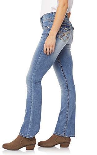 Image of WallFlower Luscious Curvy Bootcut Jeans for Women, Mid-Rise Insta Stretch Denim, Size-Inclusive Juniors Jeans