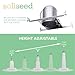 Soliseed 5/6 Inch 5CCT Retrofit LED Recessed Lighting 6 Pack,Selectable 2700K-5000K,12W=60W 800LM,Dimmable Adjustable Downlight,Tool-Free Easy Installation for New Construction/Remodel/Damp Locations