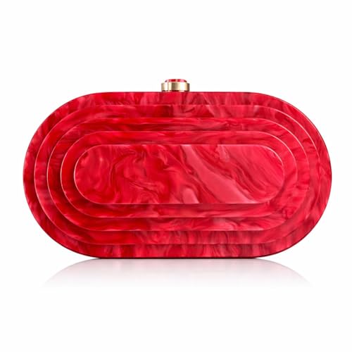 Image of Acrylic Bubble Bag Luxury Marble Clutch Evening Purses for Women Glitter Handbag for Wedding Party Prom