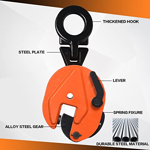 Toyo-Intl Plate Lifting Clamps,4400Lbs Plate Clamp,2T Vertical Lifting Clamps,Jaw Opening Up To 1.3 Inch Welding Clamps For Lifting And Building #TOP5