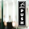 2 Set Vertical Push Pull Door Signs, 2 x 5 Acrylic Pull Push Door Sign for Office Restaurant Store Hotel Business, Easy Installation with Double-Sided Adhesive Tape