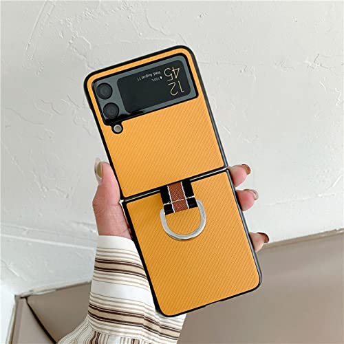 Coque Samsung Z Flip 4 mince rigide jaune pour éviter les rayures sans alourdir le mobile
