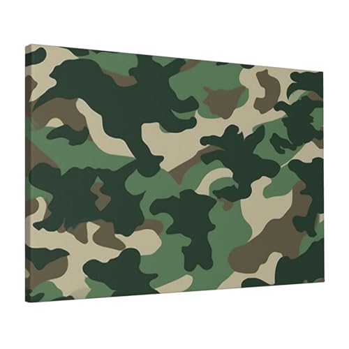 Toile de camouflage vert pour bureau et chambre poster mural HD moderne 40,6x61cm