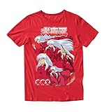 Inuyasha Dog Demon 5 Poses Red Men's T-Shirts - XX-Large