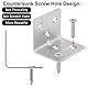 ASelected 64 Stücke Winkelverbinder Edelstahl 30x30 mm, Eckwinkel Edelstahl 38 x 30 x 30 mm, Winkel Metall 90 Grad zum Befestigen und Reparieren von Möbeln, Verstärkungsfuge, Silber