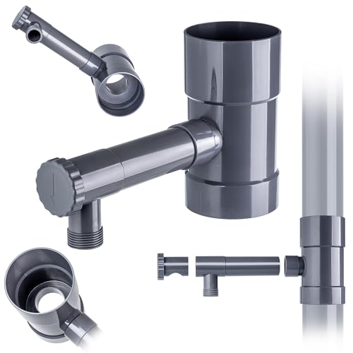 KADAX Raccolta di pioggia 90 mm, raccoglitore dell'acqua piovana per