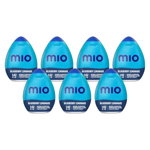 Image of MiO Liquid Water Enhancer for Sugar Free Flavored Hydration and Drink Mixing with Vitamins, Naturally Flavored Water Drops, Blueberry Lemonade, 1.62 Fluid Ounce (Pack of 7)