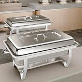 Excellent food insulation performance: Crafted from premium stainless steel, our chafing dishes for buffet offers excellent food warming performance and durability; Designed with expertise, it will keep your food warm and delicious throughout any occ...