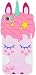Joyleop Pink Unicorn Case for iPhone 6 7 8 Cartoon Soft Silicone Cute 3D Fun Cover,Kawaii Unique Kids Girls Lady Cases,Lovely Animal Character Rubber Skin Shockproof Protector for iPhone6 7 8 4.7"