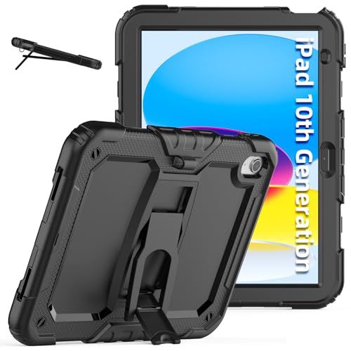 Étui de protection militaire pour iPad 10 et 11e noir antichoc V-MOTA