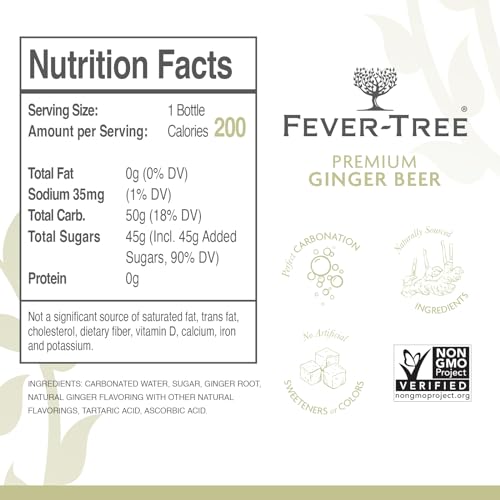 image for Fever-Tree Premium Ginger Beer, No Artificial Sweeteners, Flavorings o
