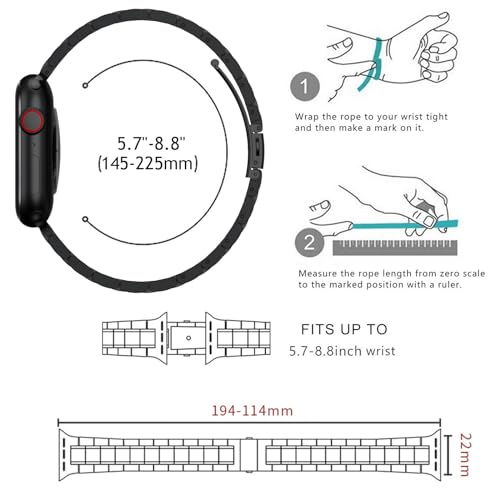 Bracelet Apple Watch en titane robuste pour remplacer le silicone - 6