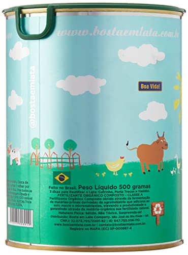 Fertilizante Orgânico Bosta em Lata Pilea Planta Chinesa do Dinheiro - 500 G