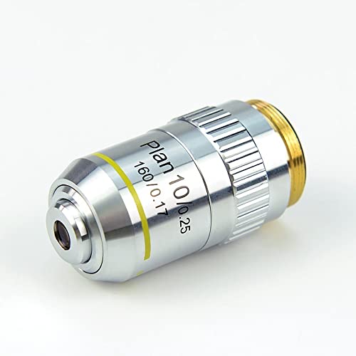 Objectif 10x plan pour microscope biologique achromatique avec bague