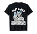 Mens Just A Dad Who Always Came Back With The Milk Funny Fathers T-Shirt