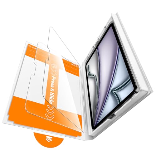 iGluz 2 Pack for iPad Air 11-inch M3/M2 2025/2024 (7th/6th Gen.)9H+ Tempered Glass Screen Protector with Easy-Install Box[12FT Grade Shatterproof]Apple Pencil Compatible,HD Clarity,Scratch Resistant