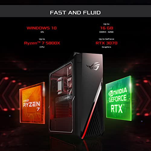 Image of ASUS ROG Strix GA15, 8 Core AMD Ryzen 7-5800X Gaming Desktop (16GB /1TB HDD + 1TB SSD /8GB NVIDIA GeForce RTX 3070 Graphics /Windows 10 /with Keyboard & Mouse /Black /11Kg), G15DK-R5800X298T