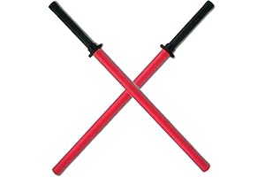 High-Performance Kendo Training Gear: Red Padded Sparring Bokken Foam Sword