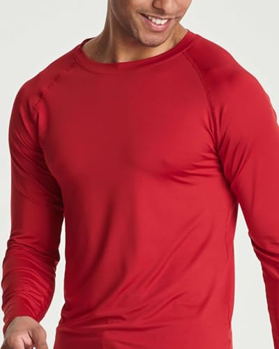 Image of Real Essentials 4 Pack: Men's Compression Long-Sleeve T-Shirt Athletic Cold Weather Baselayer (Available in Big & Tall)