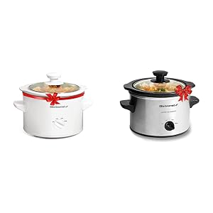 Bundle of Elite Gourmet MST-250XW 1 5 Quart Electric Slow Cooker Ceramic Pot White Elite Gourmet MST-250XS 1