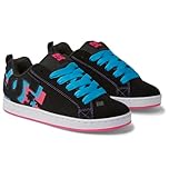 DC Women's Court Graffik Casual Skate Shoe NEON Lights 9