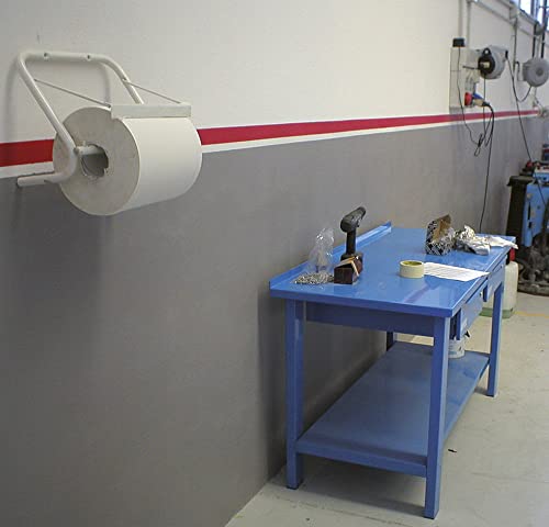 Verdelook Portarotolo a Parete Industriale Bianco 39x42 cm - 2