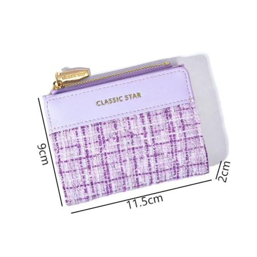 Short Wallet Large Capacity Luxury Solid Color Money Bag Retro PU Wallet (Pink)2