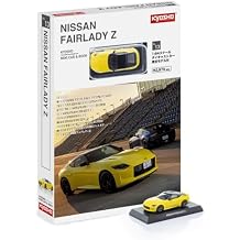 Kyosho Fairlady Z RHD Right Hand Drive Ikazuchi Yellow with Black Top with Mini Book No.13 1/64 Diecast Model Car K07117Y