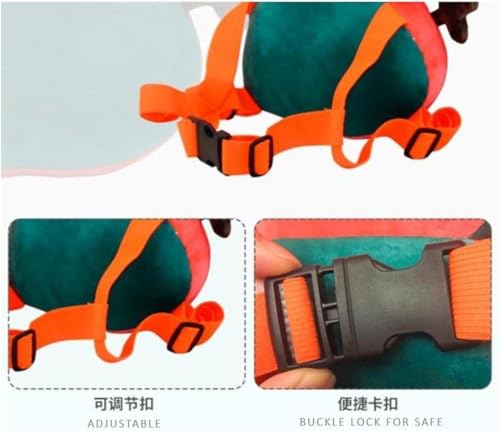 Baby Head Protection Pillow, 6 Months, Frog, Orange and Green, with Mounting Strap