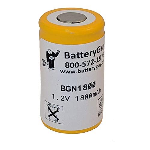 BatteryGuy Sub C Cell Replacement 1.2V 1800mAh Nickel Cadmium Battery Brand Equivalent (Rechargeable)