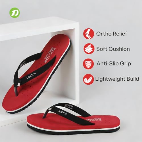 Image of DOCTOR EXTRA SOFT House Slipper for Women's Care Dr Orthopaedic Super Comfort Fitting Flat Cushion Chappal Flip-Flop for Ladies & Girl's
