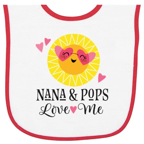 inktastic Nana and Pops Granddaughter Sun Baby Terry Cloth Bib