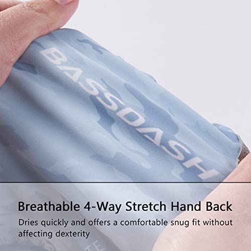 Bassdash Altimate Fishing Gloves Sun Protection Fingerless Hunting Upf 50+ Men’s Women’s Uv Gloves (Altimate I - Light Blue Camo, Medium) #TOP4