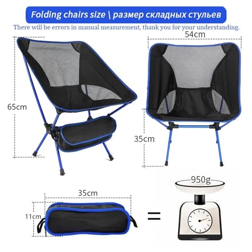 Chaise de lune pliante orange ultralégère pour camping et randonnée