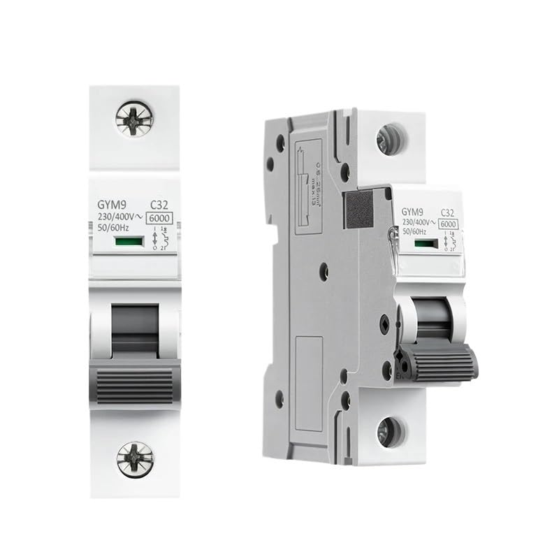 Disjoncteur monophasé GYM9 1P DIN Rail 220 V 400 V 6 A-63 A AC Type 6 KA Pouvoir de coupure Interrupteur marche/arrêt(32A)