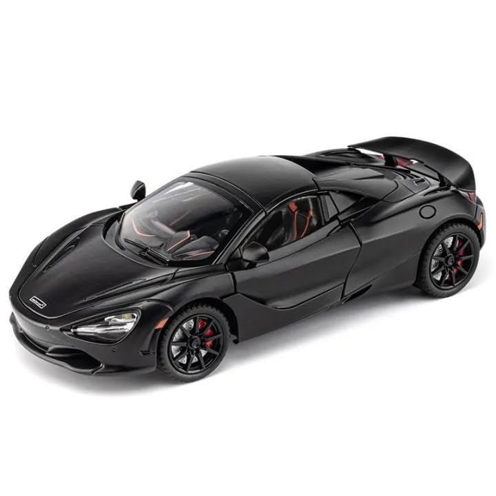 Image of Invite Enterprise 1:24 Mclaren 720 Diecast Metal Pull Back Car with 6 Openable Doors with Sound and Light Toy Decoration car Best Gift Toys for Kids 【Colors as Per Stock】
