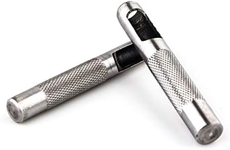 Spurtar Stalowy wydrążony skórzany zestaw dziurkaczy Heavy Duty okrągły skórzany otwór narzędzie do zegarka pasek uszczelki z torbą do przechowywania (6)