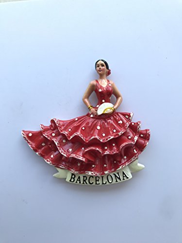 Imán decorativo 3D Flamenco dancer 12x10 cm miniatura 2