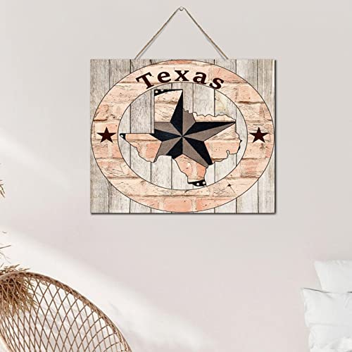 Plaque murale bois Texas Lone Star décoration table bureau extérieur - 5